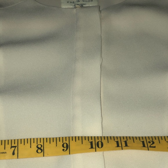 Rag & Bone Ivory Long Sleeve Tuxedo Shirt Sz Med. - Picture 14 of 16